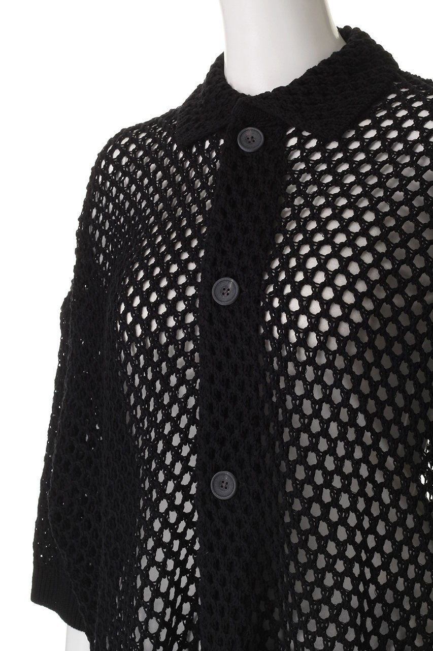 【メゾンスペシャル/MAISON SPECIAL】の【UNISEX】クロシェ風半袖ニットシャツ 人気、トレンドファッション・服の通販 founy(ファニー) 　ファッション　Fashion　レディースファッション　Ladies' Fashion Online　トップス・カットソー　Tops/Tshirt　ニット　Knit Tops　シャツ/ブラウス　Shirts/Blouses　ユニセックス　Unisex　インナー　Inner　クロシェ　Crochet　ショート　Short　スリーブ　Sleeve　ハーフ　Half　半袖　Short Sleeve　other-5|ID: prp329100004581714 ipo3291000000032464466