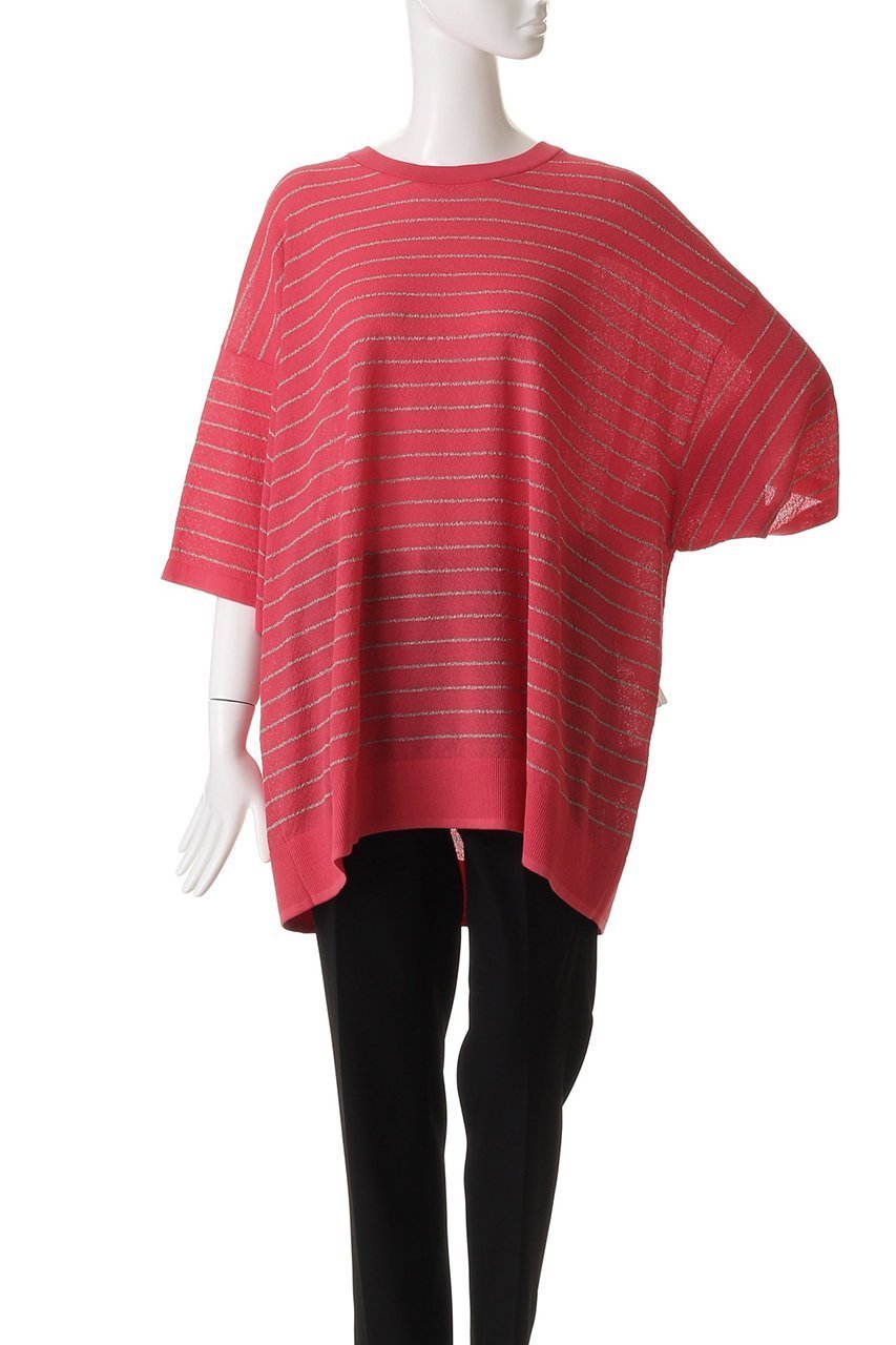 【メゾンスペシャル/MAISON SPECIAL】の【UNISEX】ラメボーダーシアー半袖ニット 人気、トレンドファッション・服の通販 founy(ファニー) 　ファッション　Fashion　レディースファッション　Fashion for Women　トップス・カットソー　Cut & Sew Tops　ニット　Knit Tops & Sweaters　カジュアルプルオーバー・ニットトップス　Pullovers & Knit Tops / Casual Pullovers　ユニセックス　Unisex, Genderless　スリーブ　Sleeve, Long Sleeve / Short Sleeve　ハーフ　Half, Half-Length　ボーダー　Border, Stripe　半袖　Short Sleeve, Half Sleeve　定番　Standard, Basic Item　other-2|ID: prp329100004581716 ipo3291000000032464471