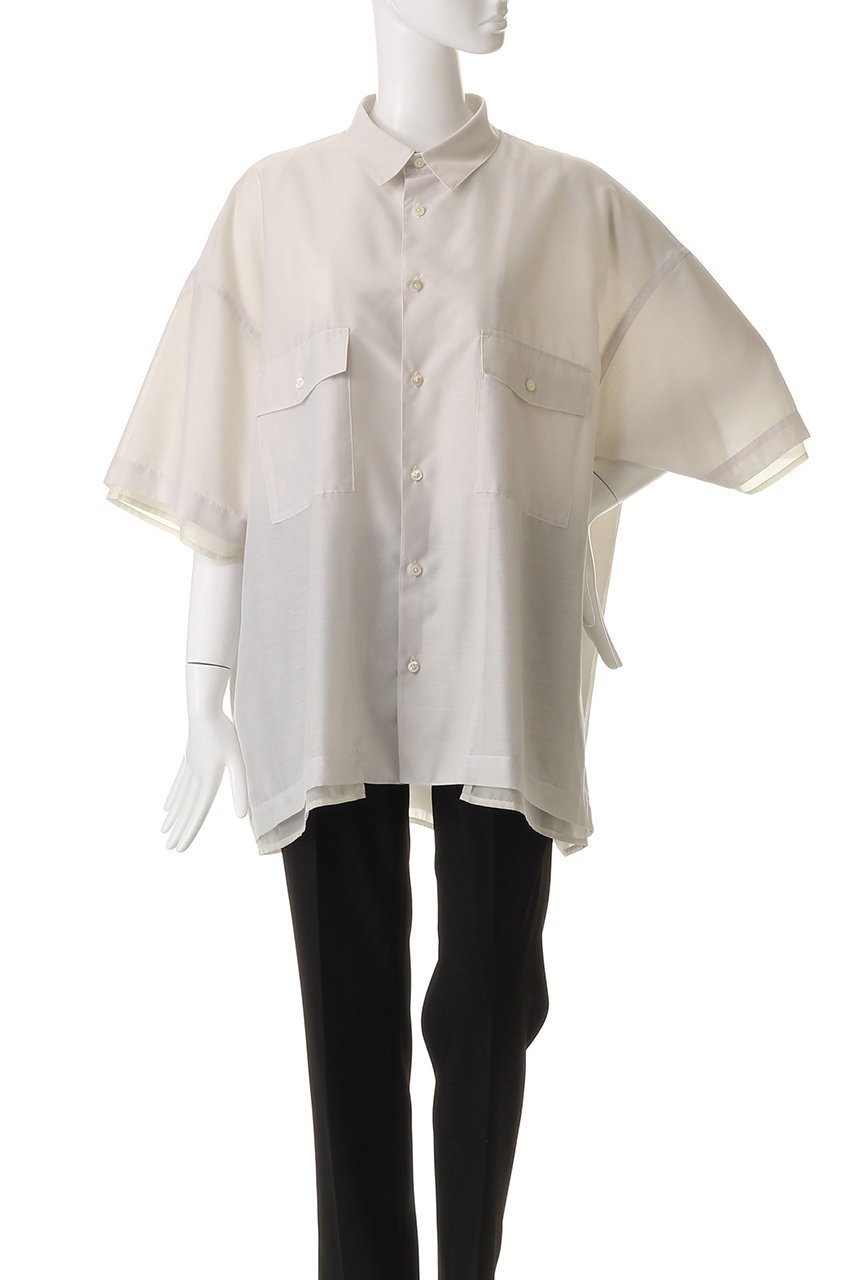 【メゾンスペシャル/MAISON SPECIAL】の【UNISEX】半袖レイヤードシアーシャツ 人気、トレンドファッション・服の通販 founy(ファニー) 　ファッション　Fashion　レディースファッション　Fashion for Women　トップス・カットソー　Cut & Sew Tops　シャツ・ブラウス・オフィスカジュアル　Elegant Blouses & Button-Ups　ユニセックス　Unisex, Genderless　ショート　Short, Short Length　シンプル　Simple, Minimal　スリーブ　Sleeve, Long Sleeve / Short Sleeve　ハーフ　Half, Half-Length　半袖　Short Sleeve, Half Sleeve　other-2|ID: prp329100004581720 ipo3291000000032464495