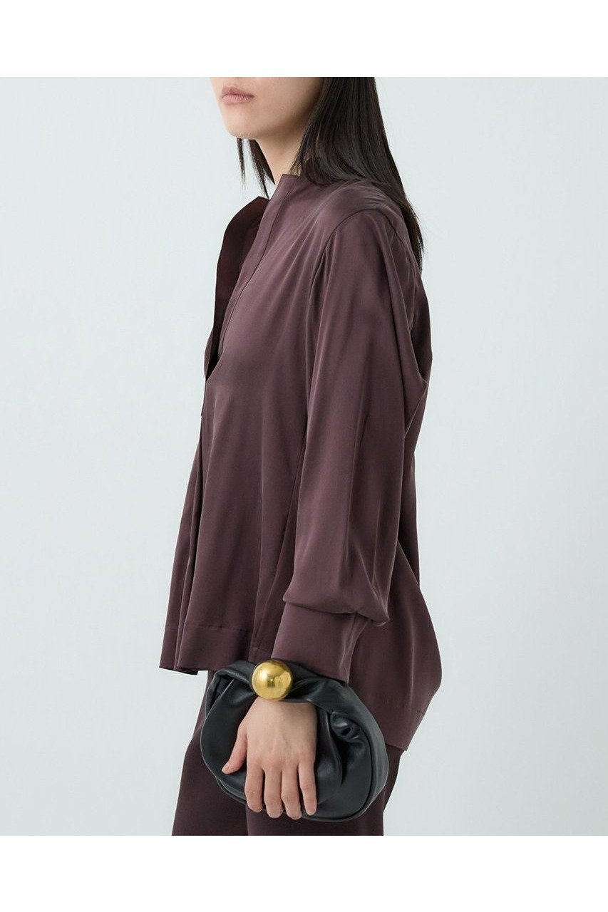 【カオス/Chaos】のモーラスタンドスキッパーブラウス 人気、トレンドファッション・服の通販 founy(ファニー) 　ファッション　Fashion　レディースファッション　WOMEN　トップス・カットソー　Tops/Tshirt　シャツ/ブラウス　Shirts/Blouses　おすすめ　Recommend　サテン　Satin　シルク　Silk　スキッパー　Skipper　ストレッチ　Stretch　ストレート　Straight　スリーブ　Sleeve　ドロップ　Drop　バランス　Balance　ロング　Long　エレガント 上品　Elegant　定番　Standard　NEW・新作・新着・新入荷　New Arrivals　洗える　Washable　other-6|ID: prp329100004581726 ipo3291000000032464541