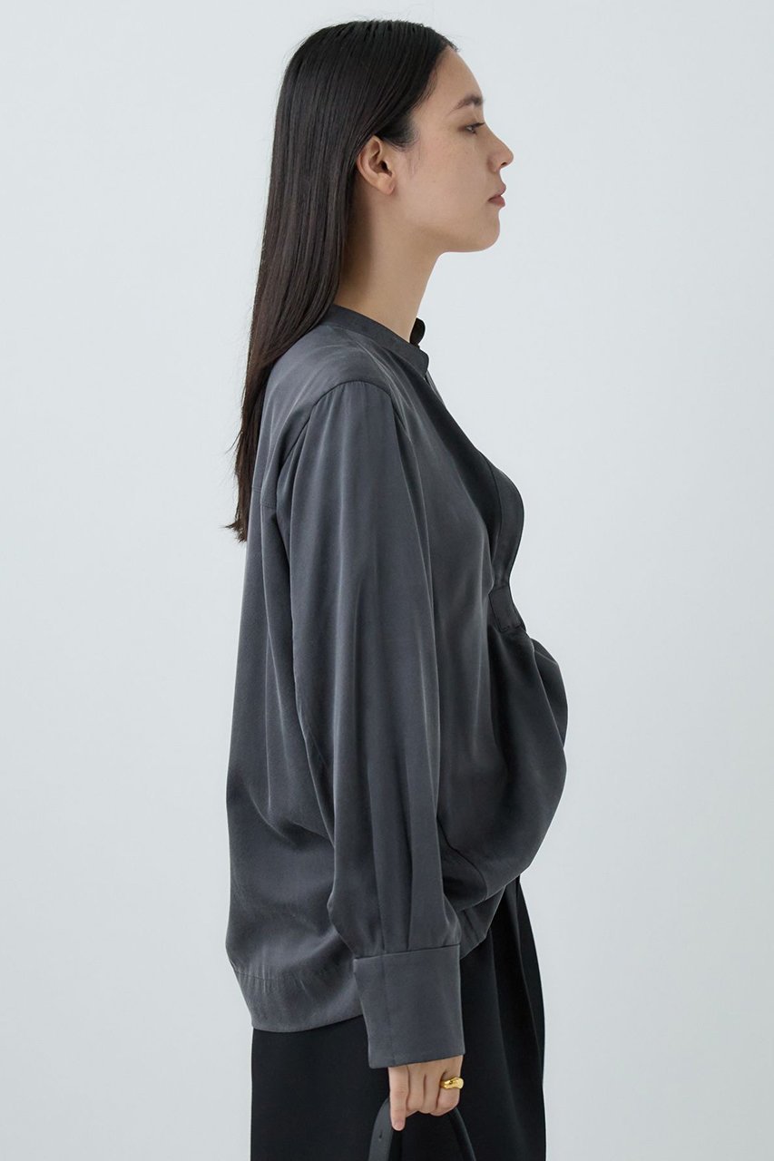 【カオス/Chaos】のモーラスタンドスキッパーブラウス 人気、トレンドファッション・服の通販 founy(ファニー) ファッション Fashion レディースファッション Fashion for Women トップス・カットソー Cut & Sew Tops シャツ・ブラウス・オフィスカジュアル Elegant Blouses & Button-Ups おすすめ Recommended / Our Picks サテン Satin, Glossy Fabric シルク Silk, 100% Silk スキッパー Skipper, Open Collar ストレッチ Stretch, Stretchy Fabric ストレート Straight, Straight Cut スリーブ Sleeve, Long Sleeve / Short Sleeve ドロップ Drop Shoulder, Dropped Style バランス Balance, Style Balance ロング Long, Long-Length エレガント 上品 Elegant 定番 Standard, Basic Item 洗える Machine Washable other-7|ID: prp329100004581726 ipo3291000000036344090