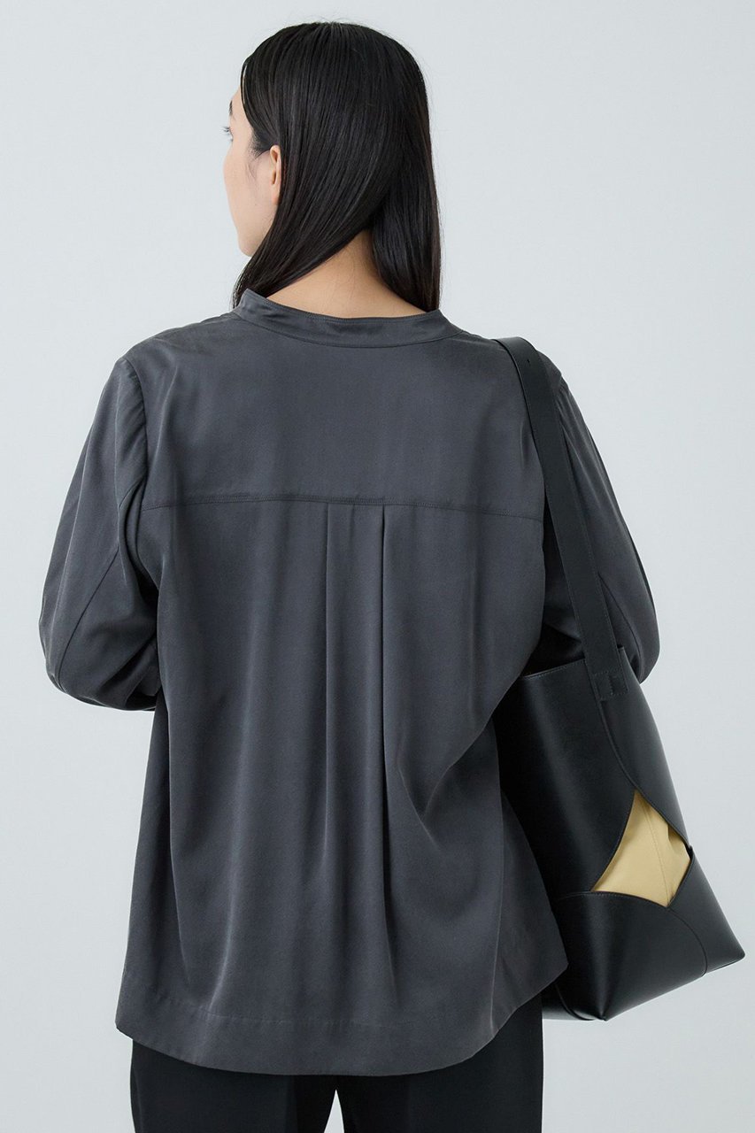 【カオス/Chaos】のモーラスタンドスキッパーブラウス 人気、トレンドファッション・服の通販 founy(ファニー) ファッション Fashion レディースファッション Fashion for Women トップス・カットソー Cut & Sew Tops シャツ・ブラウス・オフィスカジュアル Elegant Blouses & Button-Ups おすすめ Recommended / Our Picks サテン Satin, Glossy Fabric シルク Silk, 100% Silk スキッパー Skipper, Open Collar ストレッチ Stretch, Stretchy Fabric ストレート Straight, Straight Cut スリーブ Sleeve, Long Sleeve / Short Sleeve ドロップ Drop Shoulder, Dropped Style バランス Balance, Style Balance ロング Long, Long-Length エレガント 上品 Elegant 定番 Standard, Basic Item 洗える Machine Washable other-8|ID: prp329100004581726 ipo3291000000036344092