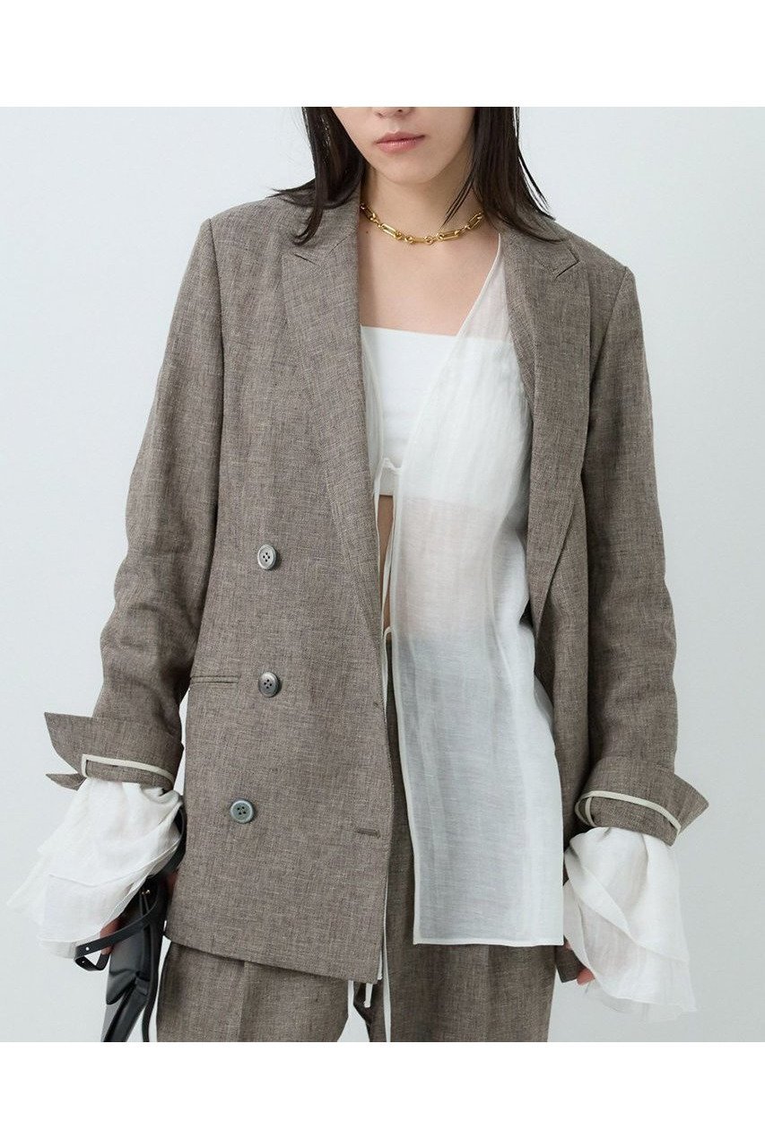 【カオス/Chaos】のファームノームジャケット インテリア・キッズ・メンズ・レディースファッション・服の通販 founy(ファニー) 　ファッション　Fashion　レディースファッション　WOMEN　アウター　Coat Outerwear　ジャケット　Jackets　ジャケット　Jacket　リネン　Linen　夏　Summer　NEW・新作・新着・新入荷　New Arrivals　ミックスブラウン|ID: prp329100004581728 ipo3291000000032464559