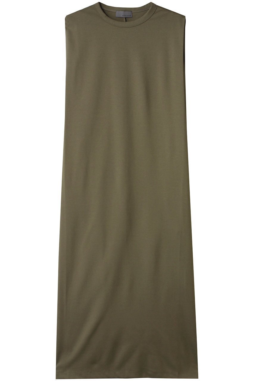 【アンクレイヴ/uncrave】のダブルフェイスジャージー ワンピース インテリア・キッズ・メンズ・レディースファッション・服の通販 founy(ファニー) ファッション Fashion レディースファッション Fashion for Women ワンピース Dresses チュニック Tunic Tops & Dresses ショルダー Shoulder, Shoulder Strap シルケット Silket, Silky Cotton チュニック Tunic, Long Top ノースリーブ Sleeveless, No-Sleeve ロング Long, Long-Length 定番 Standard, Basic Item カーキ|ID: prp329100004581731 ipo3291000000036081107