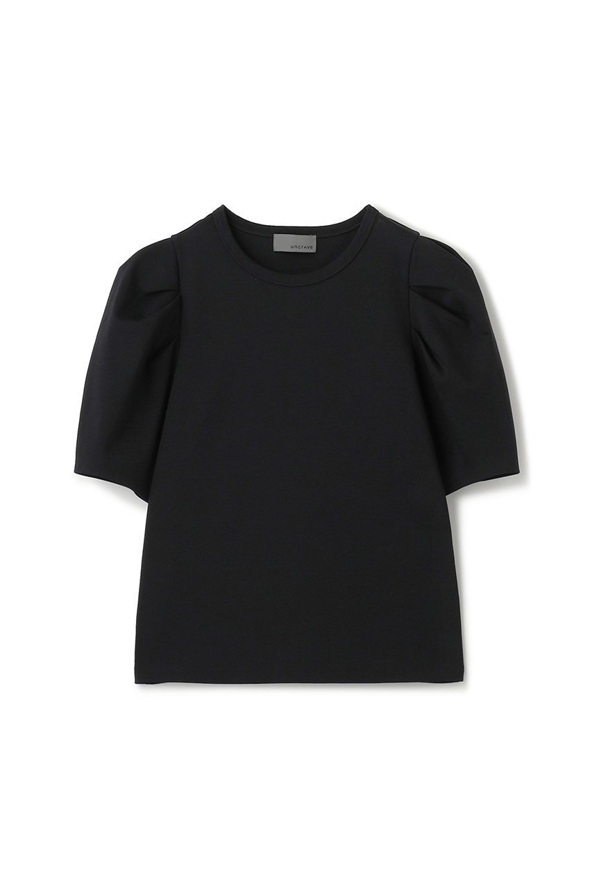 【アンクレイヴ/uncrave】のダブルフェイスジャージー ボリュームスリーブカットソー インテリア・キッズ・メンズ・レディースファッション・服の通販 founy(ファニー) 　ファッション　Fashion　レディースファッション　Ladies' Fashion Online　トップス・カットソー　Tops/Tshirt　シャツ/ブラウス　Shirts/Blouses　ロング / Tシャツ　T-Shirts　カットソー　Cut and Sewn　ボリュームスリーブ / フリル袖　Volume Sleeve　カットソー　Cut And Sew　コンパクト　Compact　ショート　Short　シルケット　Mercerization　スリーブ　Sleeve　トレンド　Trend　モダン　Modern　再入荷　Restock/Back In Stock/Re Arrival　ブラック|ID: prp329100004581733 ipo3291000000032464624