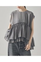 【カレンソロジー/Curensology】のシアーギャザーブラウス 人気、トレンドファッション・服の通販 founy(ファニー) ファッション Fashion レディースファッション WOMEN トップス・カットソー Tops/Tshirt シャツ/ブラウス Shirts/Blouses ギャザー Gather ショート Short シルク Silk スリーブ Sleeve ボトム Bottom リボン Ribbon エレガント 上品 Elegant NEW・新作・新着・新入荷 New Arrivals 日本製 Made In Japan thumbnail グレー|ID: prp329100004581735 ipo3291000000032464645