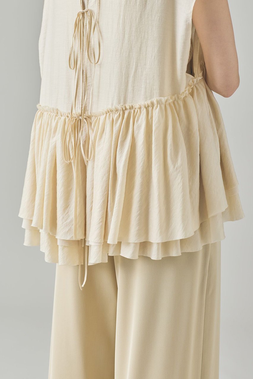【カレンソロジー/Curensology】のシアーギャザーブラウス 人気、トレンドファッション・服の通販 founy(ファニー) 　ファッション　Fashion　レディースファッション　WOMEN　トップス・カットソー　Tops/Tshirt　シャツ/ブラウス　Shirts/Blouses　ギャザー　Gather　ショート　Short　シルク　Silk　スリーブ　Sleeve　ボトム　Bottom　リボン　Ribbon　エレガント 上品　Elegant　NEW・新作・新着・新入荷　New Arrivals　日本製　Made In Japan　other-8|ID: prp329100004581735 ipo3291000000032464652