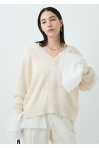 【カオス/Chaos】のタラスコットンニット 人気、トレンドファッション・服の通販 founy(ファニー) ファッション Fashion レディースファッション Fashion for Women トップス・カットソー Cut & Sew Tops ニット Knit Tops & Sweaters カジュアルプルオーバー・ニットトップス Pullovers & Knit Tops / Casual Pullovers シンプル Simple, Minimal スリーブ Sleeve, Long Sleeve / Short Sleeve ダブル Double, Double-Breasted フレンチ French, French Style リネン Linen, Linen Fabric 再入荷 Restock / Back in Stock thumbnail エクリュ|ID: prp329100004581738 ipo3291000000035661639