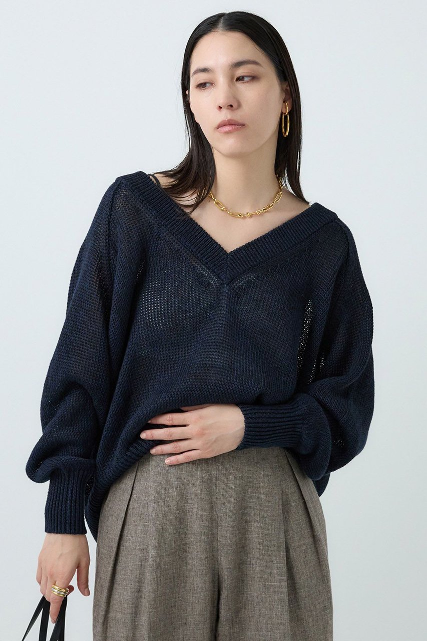 【カオス/Chaos】のタラスコットンニット 人気、トレンドファッション・服の通販 founy(ファニー) 　ファッション　Fashion　レディースファッション　Fashion for Women　トップス・カットソー　Cut & Sew Tops　ニット　Knit Tops & Sweaters　カジュアルプルオーバー・ニットトップス　Pullovers & Knit Tops / Casual Pullovers　シンプル　Simple, Minimal　スリーブ　Sleeve, Long Sleeve / Short Sleeve　ダブル　Double, Double-Breasted　フレンチ　French, French Style　リネン　Linen, Linen Fabric　再入荷　Restock / Back in Stock　other-5|ID: prp329100004581738 ipo3291000000035661651