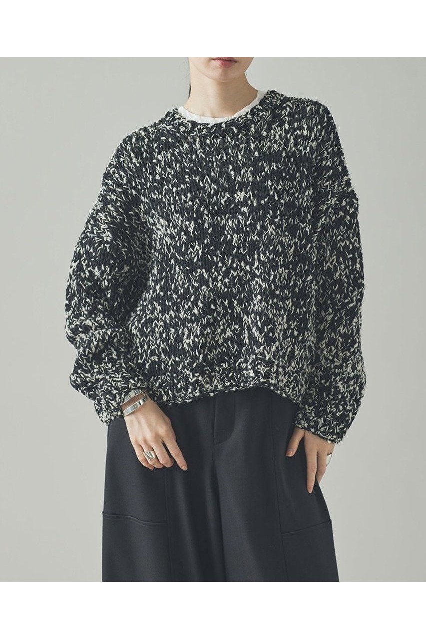 【カレンソロジー/Curensology】のミックスハンドニットプルオーバー 人気、トレンドファッション・服の通販 founy(ファニー) 　ファッション　Fashion　レディースファッション　WOMEN　トップス・カットソー　Tops/Tshirt　ニット　Knit Tops　プルオーバー　Pullover　コンパクト　Compact　シンプル　Simple　フレア　Flare　マフラー　Scarf　ミックス　Mix　NEW・新作・新着・新入荷　New Arrivals　日本製　Made In Japan　 other-1|ID: prp329100004581742 ipo3291000000032464712