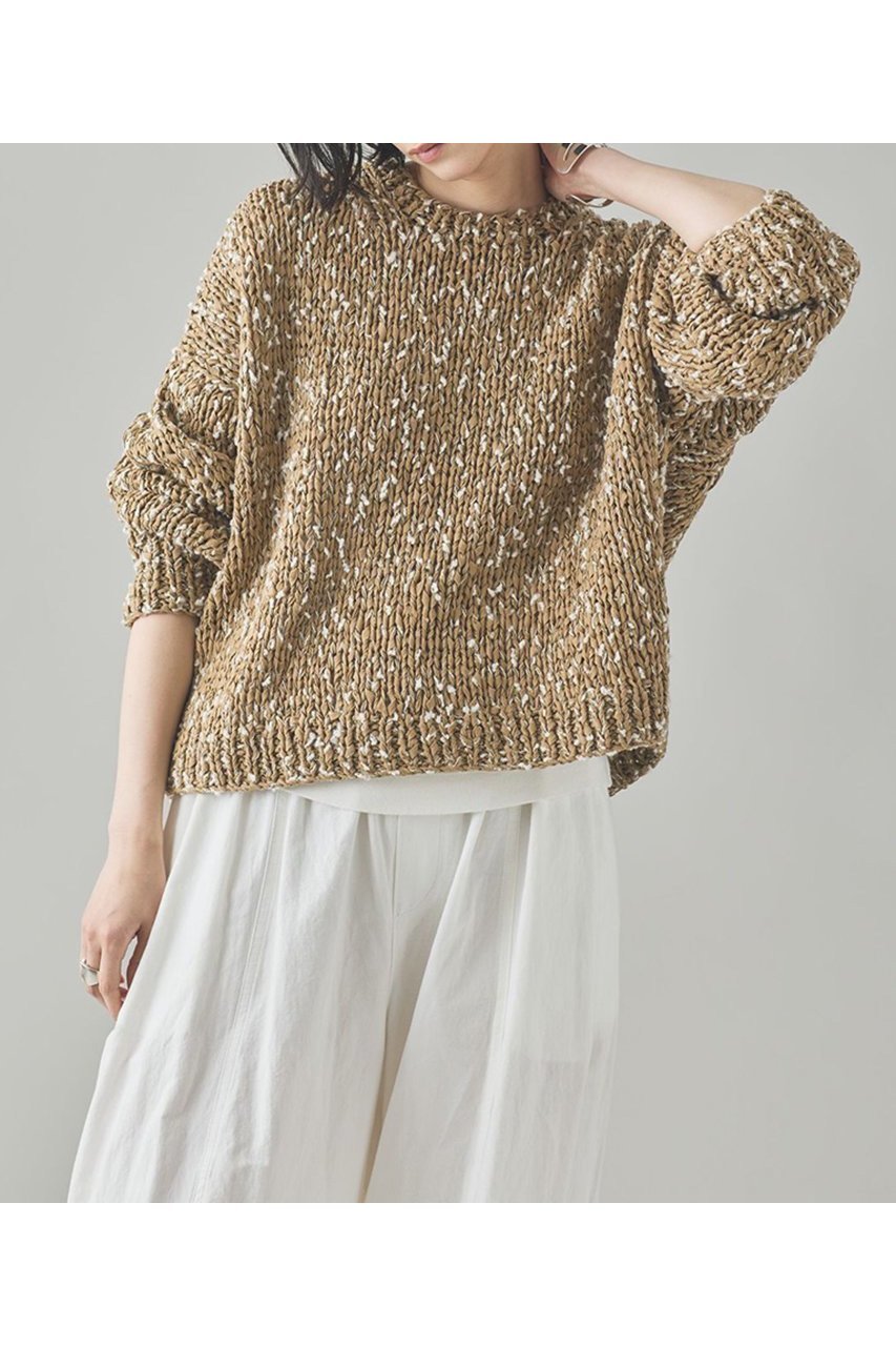 【カレンソロジー/Curensology】のミックスハンドニットプルオーバー 人気、トレンドファッション・服の通販 founy(ファニー) 　ファッション　Fashion　レディースファッション　WOMEN　トップス・カットソー　Tops/Tshirt　ニット　Knit Tops　プルオーバー　Pullover　コンパクト　Compact　シンプル　Simple　フレア　Flare　マフラー　Scarf　ミックス　Mix　NEW・新作・新着・新入荷　New Arrivals　日本製　Made In Japan　other-3|ID: prp329100004581742 ipo3291000000032464716