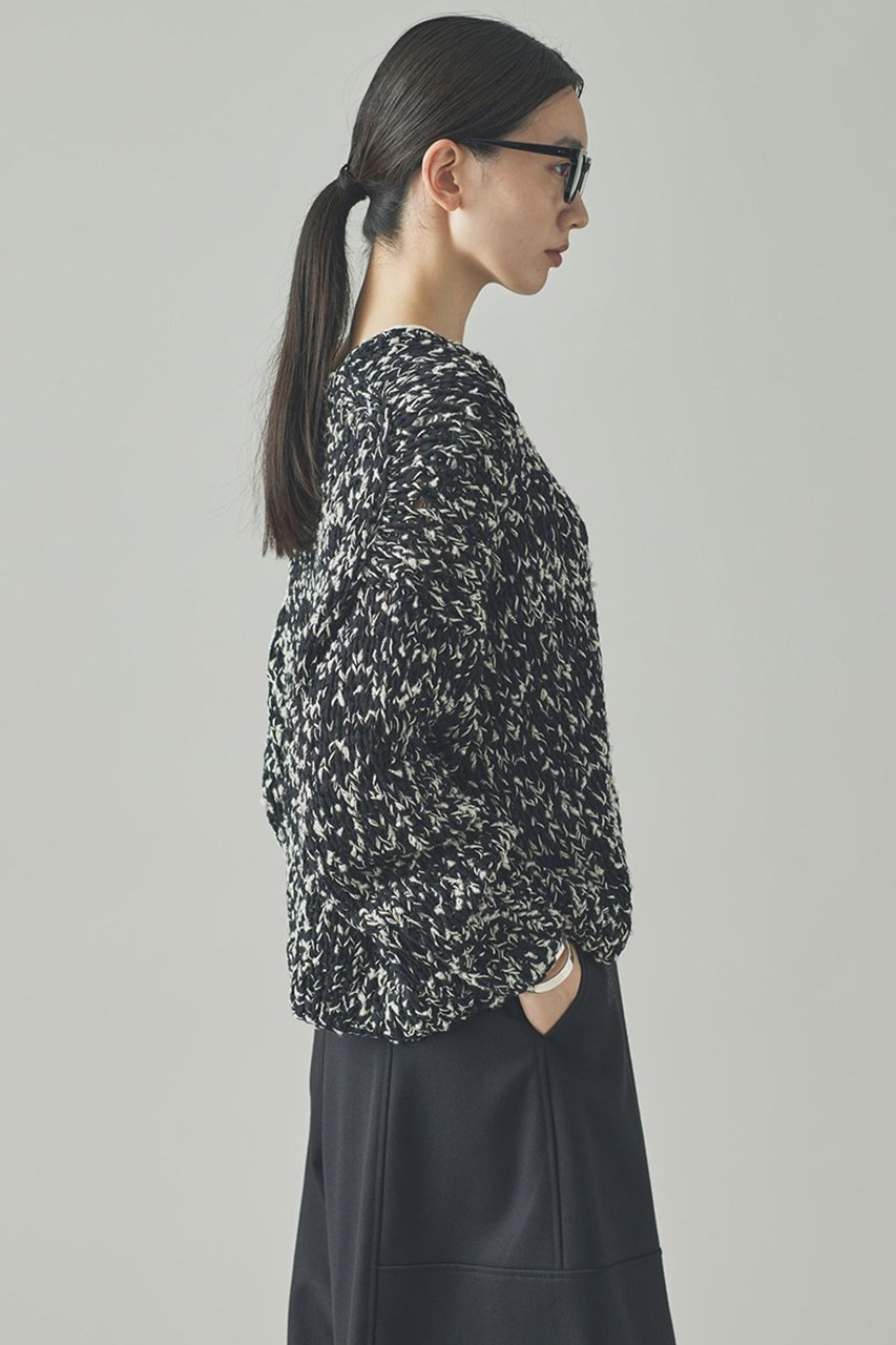 【カレンソロジー/Curensology】のミックスハンドニットプルオーバー 人気、トレンドファッション・服の通販 founy(ファニー) 　ファッション　Fashion　レディースファッション　Fashion for Women　トップス・カットソー　Cut & Sew Tops　ニット　Knit Tops & Sweaters　カジュアルプルオーバー・ニットトップス　Pullovers & Knit Tops / Casual Pullovers　コンパクト　Compact, Small Size　シンプル　Simple, Minimal　フレア　Flare, Flared　マフラー　Scarf, Muffler　ミックス　Mix, Mixed Style　再入荷　Restock / Back in Stock　日本製　Made In Japan　other-3|ID: prp329100004581742 ipo3291000000035506157