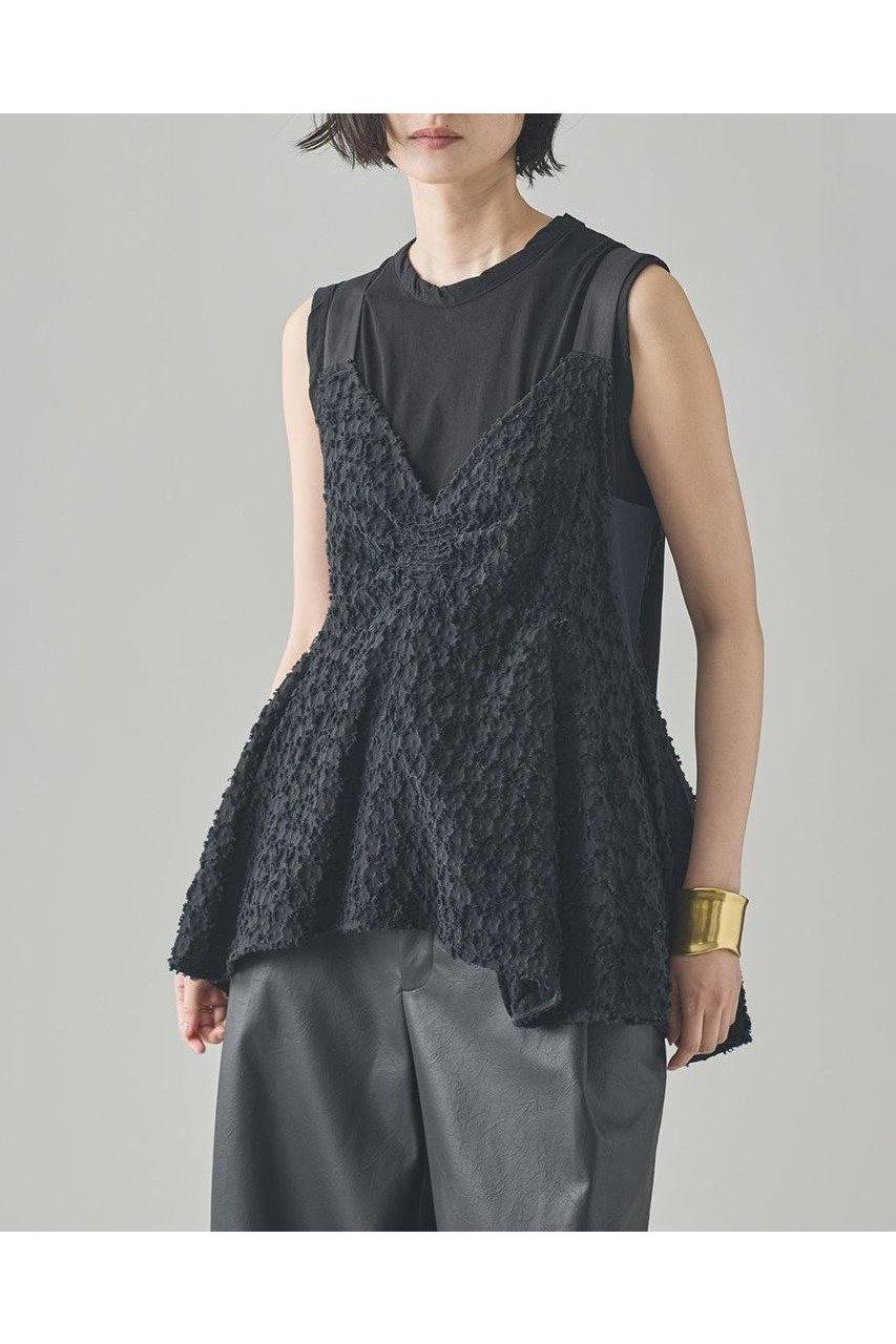 【カレンソロジー/Curensology】のジャガードバルーンキャミブラウス 人気、トレンドファッション・服の通販 founy(ファニー) 　ファッション　Fashion　レディースファッション　WOMEN　トップス・カットソー　Tops/Tshirt　キャミソール / ノースリーブ　No Sleeves　シャツ/ブラウス　Shirts/Blouses　おすすめ　Recommend　サテン　Satin　シルク　Silk　ジャカード　Jacquard　セットアップ　Set Up　デニム　Denim　ノースリーブ　No Sleeve　フラワー　Flower　ボトム　Bottom　NEW・新作・新着・新入荷　New Arrivals　other-2|ID: prp329100004581743 ipo3291000000032464725