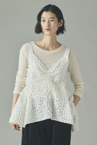 【カレンソロジー/Curensology】のジャガードバルーンキャミブラウス ホワイト|ID: prp329100004581743 ipo3291000000036081135