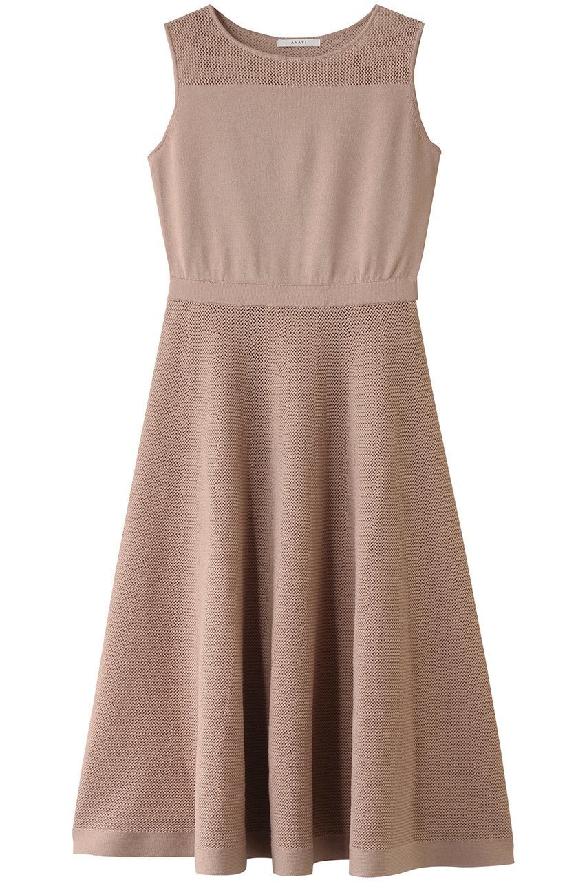 【アナイ/ANAYI】のサマーメッシュワンピース インテリア・キッズ・メンズ・レディースファッション・服の通販 founy(ファニー) ファッション Fashion レディースファッション Fashion for Women ワンピース Dresses チュニック Tunic Tops & Dresses オケージョン Occasion Wear シューズ Shoes, Footwear ショルダー Shoulder, Shoulder Strap チュニック Tunic, Long Top フィット Fit, Slim Fit フォルム Silhouette, Form フレア Flare, Flared メッシュ Mesh, Net Fabric ロング Long, Long-Length エレガント 上品 Elegant ピンクベージュ|ID: prp329100004581752 ipo3291000000036081165