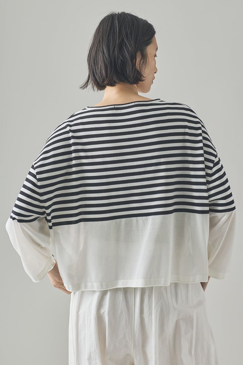 【カレンソロジー/Curensology】のシアーボーダーニットプルオーバー 人気、トレンドファッション・服の通販 founy(ファニー) 　ファッション　Fashion　レディースファッション　WOMEN　トップス・カットソー　Tops/Tshirt　ニット　Knit Tops　プルオーバー　Pullover　ボトム　Bottom　夏　Summer　NEW・新作・新着・新入荷　New Arrivals　無地　Plain Color　other-4|ID: prp329100004581753 ipo3291000000032464816