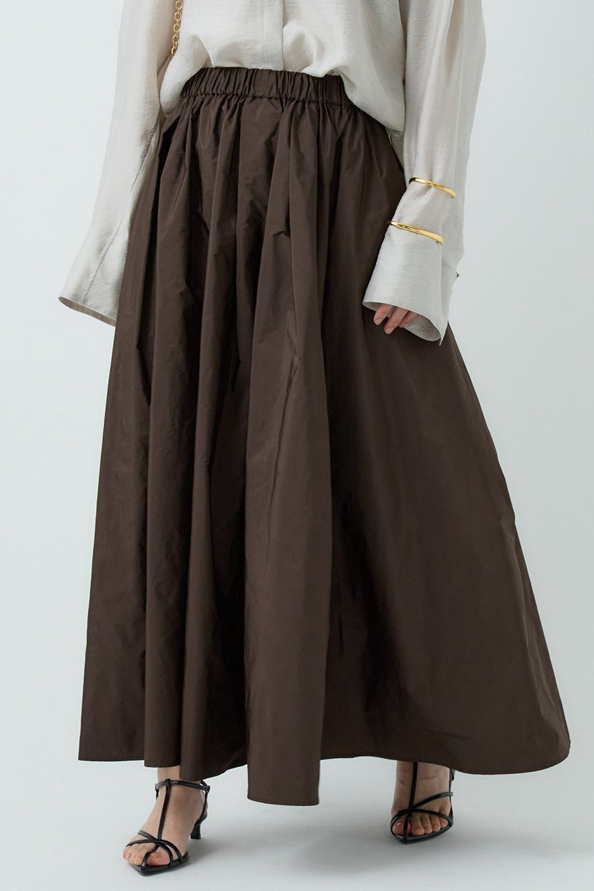 【カオス/Chaos】のシャロンタフタスカート インテリア・キッズ・メンズ・レディースファッション・服の通販 founy(ファニー) 　ファッション　Fashion　レディースファッション　WOMEN　スカート　Skirt　ロングスカート　Long Skirt　ギャザー　Gather　タフタ　Taffeta　フロント　Front　ロング　Long　NEW・新作・新着・新入荷　New Arrivals　ガナッシュブラウン|ID: prp329100004581754 ipo3291000000032464960