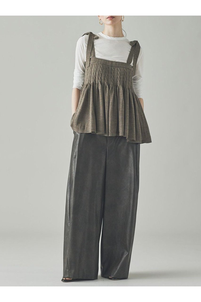 【カレンソロジー/Curensology】のヴィンテージフェイクレザーパンツ 人気、トレンドファッション・服の通販 founy(ファニー) 　ファッション　Fashion　レディースファッション　WOMEN　パンツ　Pants　おすすめ　Recommend　カットソー　Cut And Sew　フェイクレザー　Faux Leather　レーシー　Lacey　ヴィンテージ　Vintage　NEW・新作・新着・新入荷　New Arrivals　日本製　Made In Japan　other-5|ID: prp329100004581759 ipo3291000000032465008