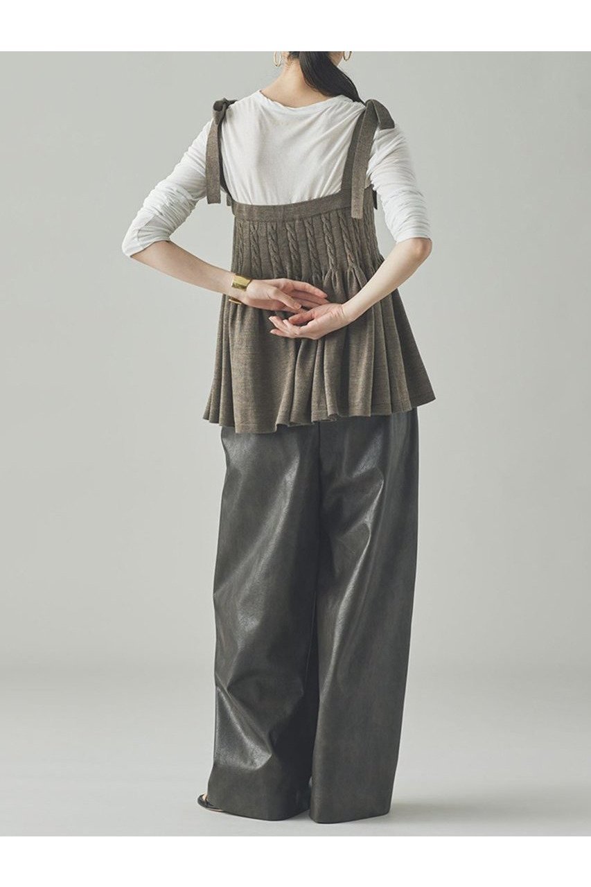 【カレンソロジー/Curensology】のヴィンテージフェイクレザーパンツ 人気、トレンドファッション・服の通販 founy(ファニー) 　ファッション　Fashion　レディースファッション　WOMEN　パンツ　Pants　おすすめ　Recommend　カットソー　Cut And Sew　フェイクレザー　Faux Leather　レーシー　Lacey　ヴィンテージ　Vintage　NEW・新作・新着・新入荷　New Arrivals　日本製　Made In Japan　other-7|ID: prp329100004581759 ipo3291000000032465010
