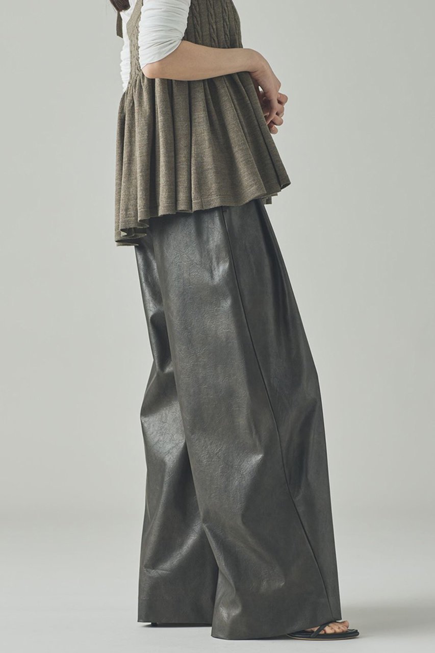 【カレンソロジー/Curensology】のヴィンテージフェイクレザーパンツ 人気、トレンドファッション・服の通販 founy(ファニー) 　ファッション　Fashion　レディースファッション　Fashion for Women　パンツ　Pants & Trousers　カットソー　Cut and Sewn Top　シアー　Sheer, See-Through　フェイクレザー　Faux Leather, PU Leather　ミックス　Mix, Mixed Style　レース　Lace, Lace Fabric　ヴィンテージ　Vintage Style　日本製　Made In Japan　other-3|ID: prp329100004581759 ipo3291000000035613139