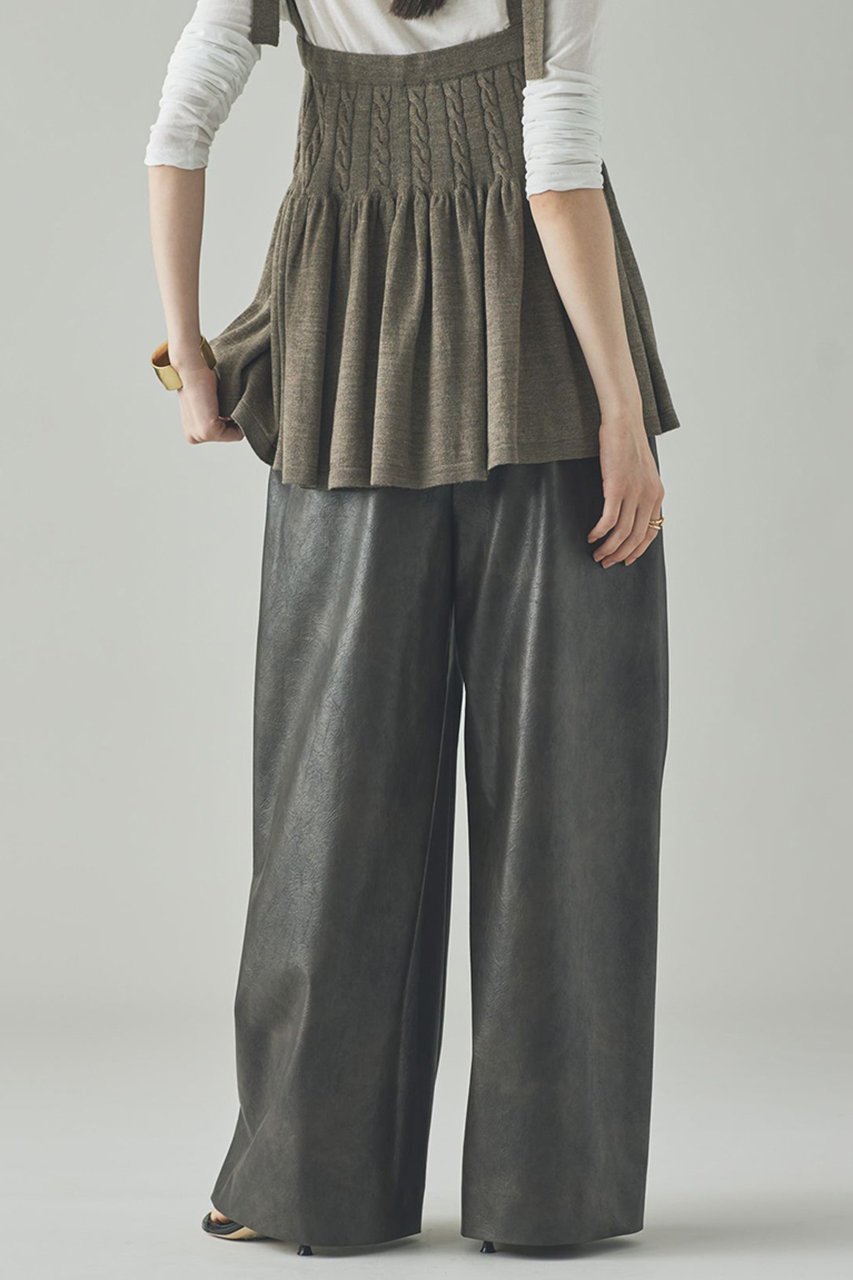 【カレンソロジー/Curensology】のヴィンテージフェイクレザーパンツ 人気、トレンドファッション・服の通販 founy(ファニー) 　ファッション　Fashion　レディースファッション　Fashion for Women　パンツ　Pants & Trousers　カットソー　Cut and Sewn Top　シアー　Sheer, See-Through　フェイクレザー　Faux Leather, PU Leather　ミックス　Mix, Mixed Style　レース　Lace, Lace Fabric　ヴィンテージ　Vintage Style　日本製　Made In Japan　other-4|ID: prp329100004581759 ipo3291000000035613140