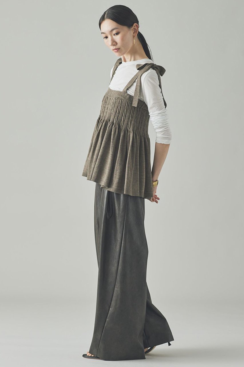 【カレンソロジー/Curensology】のヴィンテージフェイクレザーパンツ 人気、トレンドファッション・服の通販 founy(ファニー) 　ファッション　Fashion　レディースファッション　Fashion for Women　パンツ　Pants & Trousers　カットソー　Cut and Sewn Top　シアー　Sheer, See-Through　フェイクレザー　Faux Leather, PU Leather　ミックス　Mix, Mixed Style　レース　Lace, Lace Fabric　ヴィンテージ　Vintage Style　日本製　Made In Japan　other-6|ID: prp329100004581759 ipo3291000000035613142