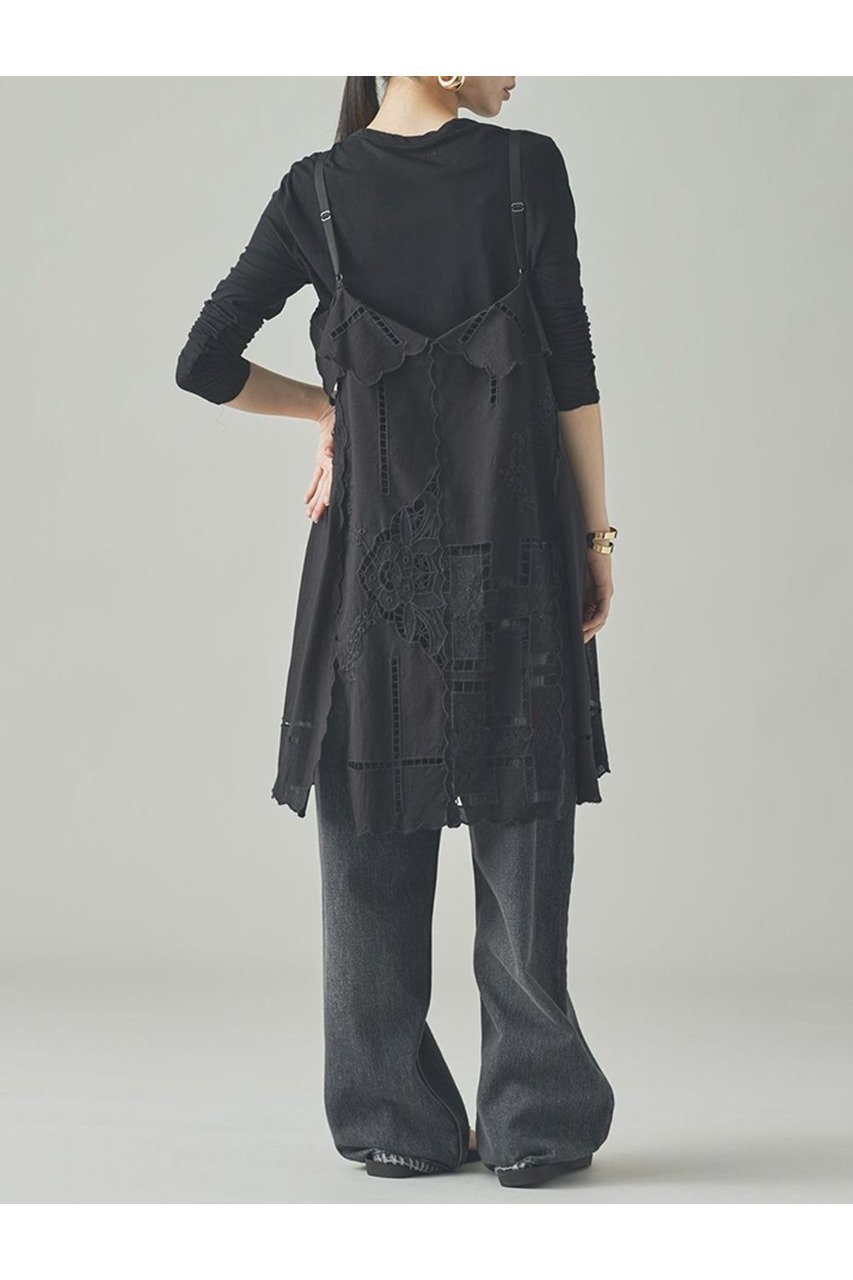 【カレンソロジー/Curensology】のカットワーククロスブラウス 人気、トレンドファッション・服の通販 founy(ファニー) 　ファッション　Fashion　レディースファッション　WOMEN　トップス・カットソー　Tops/Tshirt　キャミソール / ノースリーブ　No Sleeves　シャツ/ブラウス　Shirts/Blouses　デニム　Denim　ノースリーブ　No Sleeve　ミックス　Mix　ワーク　Work　ヴィンテージ　Vintage　NEW・新作・新着・新入荷　New Arrivals　other-6|ID: prp329100004581763 ipo3291000000032465047