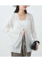 【カオス/Chaos】のガーゼリアンインナー 人気、トレンドファッション・服の通販 founy(ファニー) ファッション Fashion レディースファッション WOMEN トップス・カットソー Tops/Tshirt シャツ/ブラウス Shirts/Blouses インナー Inner カーディガン Cardigan ジャケット Jacket スリーブ Sleeve タンブラー Tumbler フリル Frills フロント Front リネン Linen リボン Ribbon ロング Long NEW・新作・新着・新入荷 New Arrivals |ID:prp329100004581777