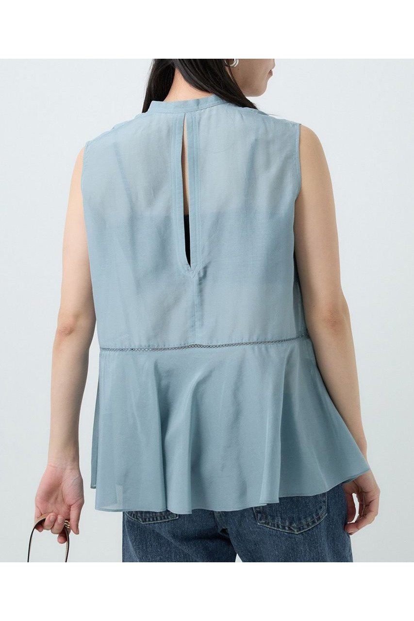 【カオス/Chaos】のシルクコットンブロウブラウス 人気、トレンドファッション・服の通販 founy(ファニー) 　ファッション　Fashion　レディースファッション　WOMEN　トップス・カットソー　Tops/Tshirt　キャミソール / ノースリーブ　No Sleeves　シャツ/ブラウス　Shirts/Blouses　なめらか　Smooth　シルク　Silk　ノースリーブ　No Sleeve　フロント　Front　ラッフル　Raffle　レース　Race　エレガント 上品　Elegant　NEW・新作・新着・新入荷　New Arrivals　other-7|ID: prp329100004581778 ipo3291000000032465170