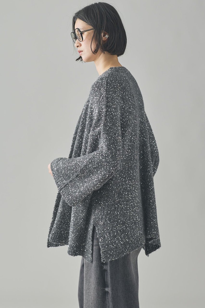 【カレンソロジー/Curensology】のスパングルニットカーディガン 人気、トレンドファッション・服の通販 founy(ファニー) 　ファッション　Fashion　レディースファッション　Fashion for Women　トップス・カットソー　Cut & Sew Tops　ニット　Knit Tops & Sweaters　カーディガン・羽織り　Layered Style Cardigans　カーディガン　Cardigan, Knitwear　シンプル　Simple, Minimal　スパンコール　Sequins, Sequin Embellishment　エレガント 上品　Elegant　other-3|ID: prp329100004582864 ipo3291000000035545168