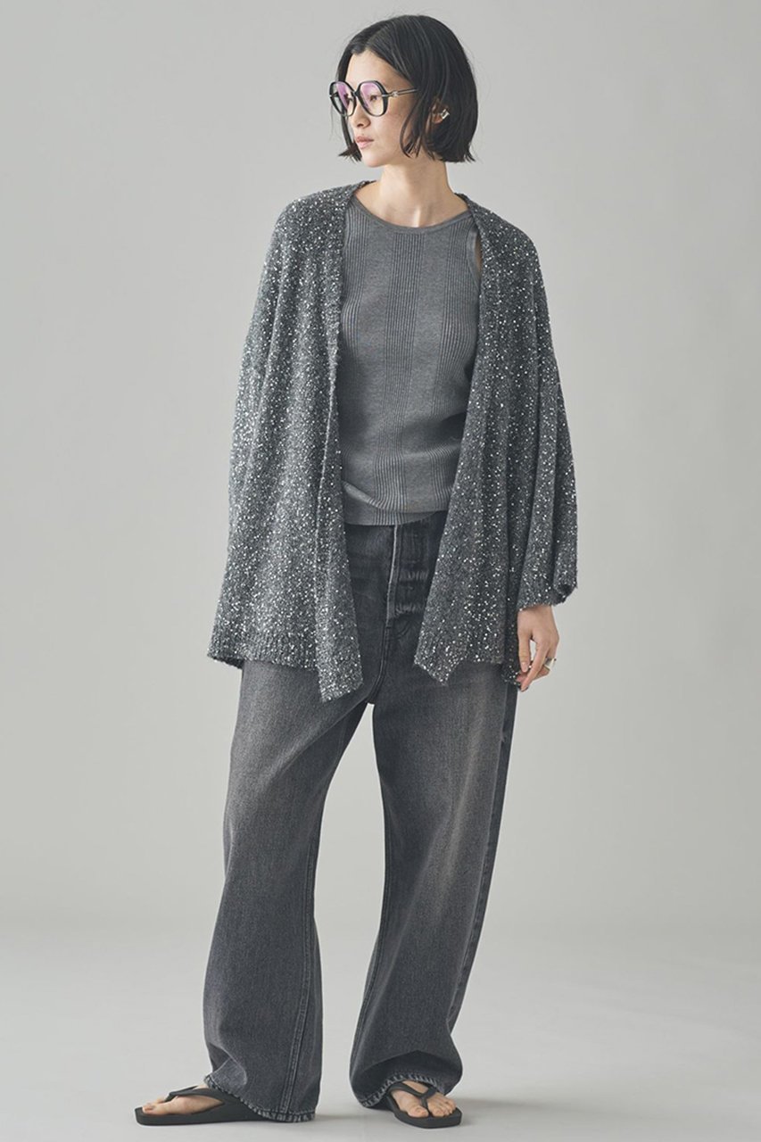 【カレンソロジー/Curensology】のスパングルニットカーディガン 人気、トレンドファッション・服の通販 founy(ファニー) 　ファッション　Fashion　レディースファッション　Fashion for Women　トップス・カットソー　Cut & Sew Tops　ニット　Knit Tops & Sweaters　カーディガン・羽織り　Layered Style Cardigans　カーディガン　Cardigan, Knitwear　シンプル　Simple, Minimal　スパンコール　Sequins, Sequin Embellishment　エレガント 上品　Elegant　other-5|ID: prp329100004582864 ipo3291000000035545170
