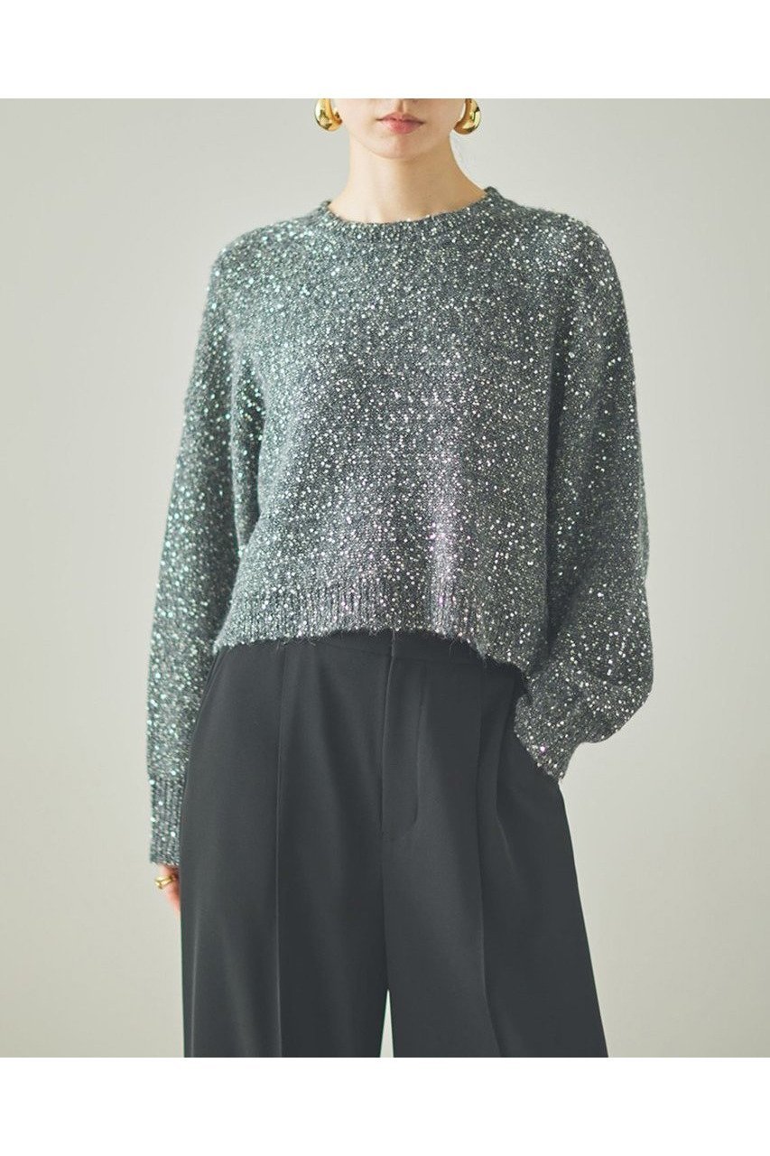 【カレンソロジー/Curensology】のスパングルニットプルオーバー 人気、トレンドファッション・服の通販 founy(ファニー) 　ファッション　Fashion　レディースファッション　Fashion for Women　トップス・カットソー　Cut & Sew Tops　ニット　Knit Tops & Sweaters　カジュアルプルオーバー・ニットトップス　Pullovers & Knit Tops / Casual Pullovers　スパンコール　Sequins, Sequin Embellishment　バランス　Balance, Style Balance　ラグジュアリー　Luxury, Elegant　エレガント 上品　Elegant　 other-1|ID: prp329100004582865 ipo3291000000032475590