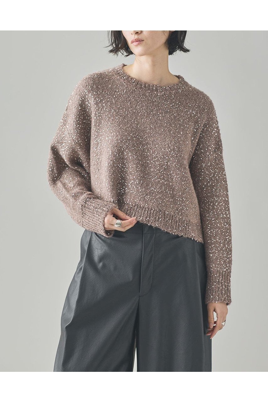 【カレンソロジー/Curensology】のスパングルニットプルオーバー インテリア・キッズ・メンズ・レディースファッション・服の通販 founy(ファニー) 　ファッション　Fashion　レディースファッション　Fashion for Women　トップス・カットソー　Cut & Sew Tops　ニット　Knit Tops & Sweaters　カジュアルプルオーバー・ニットトップス　Pullovers & Knit Tops / Casual Pullovers　スパンコール　Sequins, Sequin Embellishment　バランス　Balance, Style Balance　ラグジュアリー　Luxury, Elegant　エレガント 上品　Elegant　モカ|ID: prp329100004582865 ipo3291000000032475593