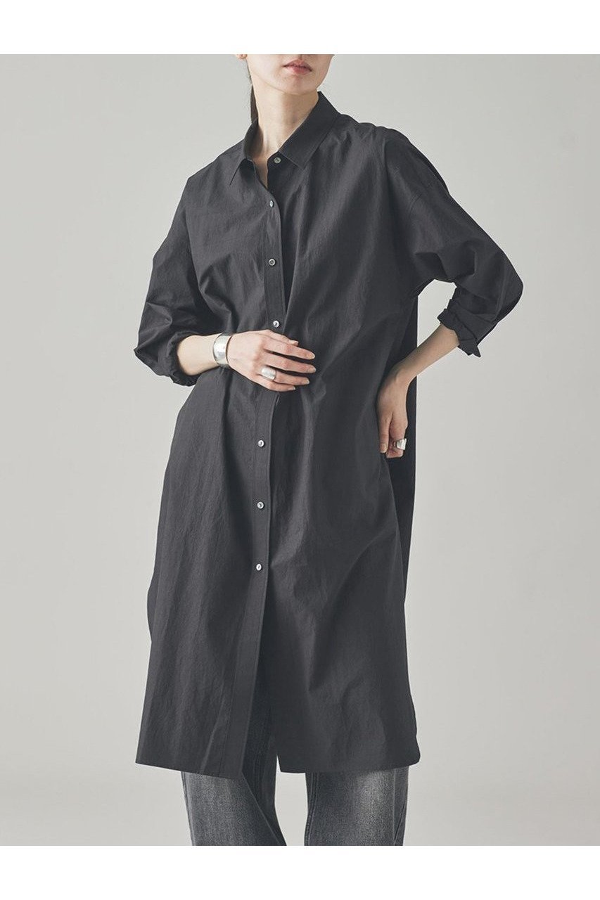 【カレンソロジー/Curensology】のエンシュクロングシャツ インテリア・キッズ・メンズ・レディースファッション・服の通販 founy(ファニー) 　ファッション　Fashion　レディースファッション　WOMEN　トップス・カットソー　Tops/Tshirt　シャツ/ブラウス　Shirts/Blouses　シンプル　Simple　スリーブ　Sleeve　バランス　Balance　フレア　Flare　フロント　Front　ポケット　Pocket　ロング　Long　ワッシャー　Washer　NEW・新作・新着・新入荷　New Arrivals　日本製　Made In Japan　ブラック|ID: prp329100004582866 ipo3291000000032475602