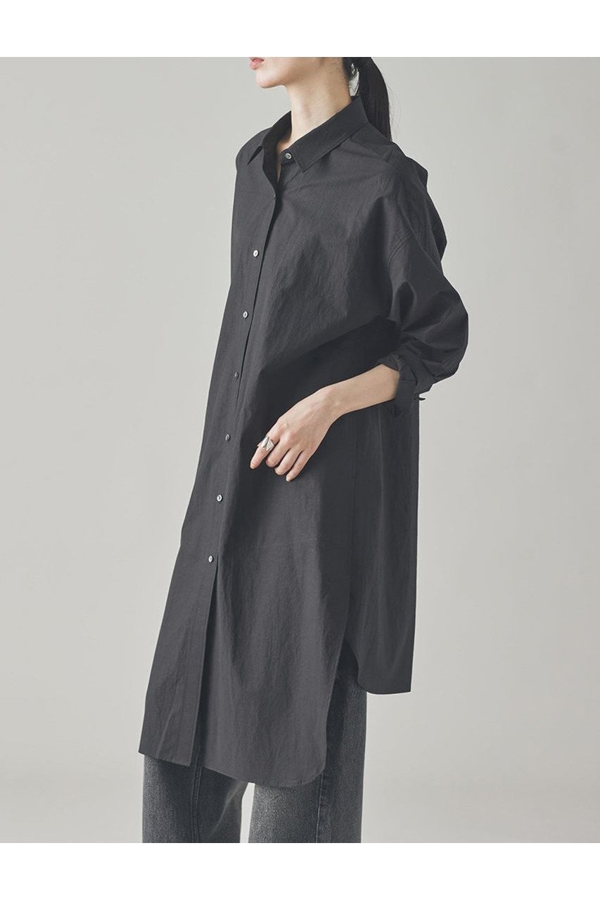 【カレンソロジー/Curensology】のエンシュクロングシャツ 人気、トレンドファッション・服の通販 founy(ファニー) 　ファッション　Fashion　レディースファッション　WOMEN　トップス・カットソー　Tops/Tshirt　シャツ/ブラウス　Shirts/Blouses　シンプル　Simple　スリーブ　Sleeve　バランス　Balance　フレア　Flare　フロント　Front　ポケット　Pocket　ロング　Long　ワッシャー　Washer　NEW・新作・新着・新入荷　New Arrivals　日本製　Made In Japan　other-3|ID: prp329100004582866 ipo3291000000032475604
