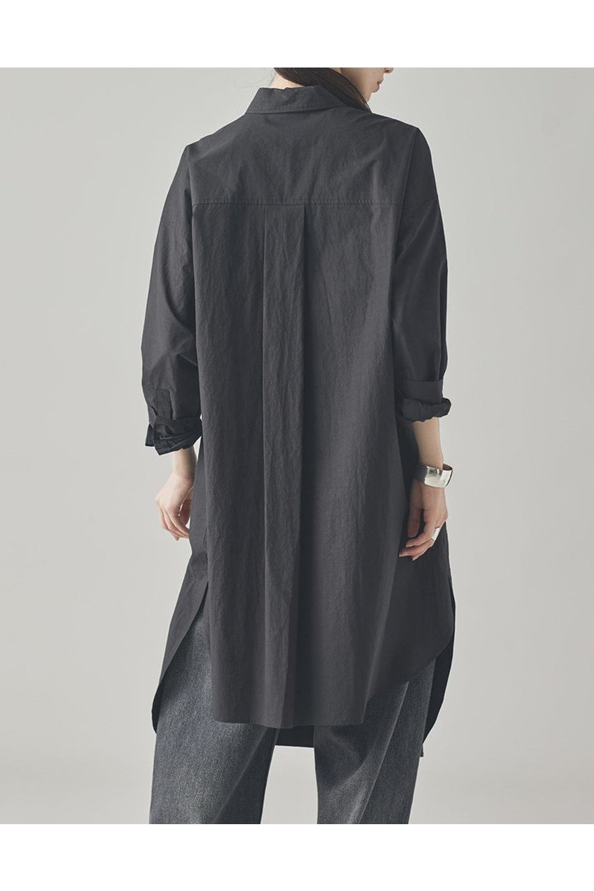 【カレンソロジー/Curensology】のエンシュクロングシャツ 人気、トレンドファッション・服の通販 founy(ファニー) 　ファッション　Fashion　レディースファッション　WOMEN　トップス・カットソー　Tops/Tshirt　シャツ/ブラウス　Shirts/Blouses　シンプル　Simple　スリーブ　Sleeve　バランス　Balance　フレア　Flare　フロント　Front　ポケット　Pocket　ロング　Long　ワッシャー　Washer　NEW・新作・新着・新入荷　New Arrivals　日本製　Made In Japan　other-4|ID: prp329100004582866 ipo3291000000032475605
