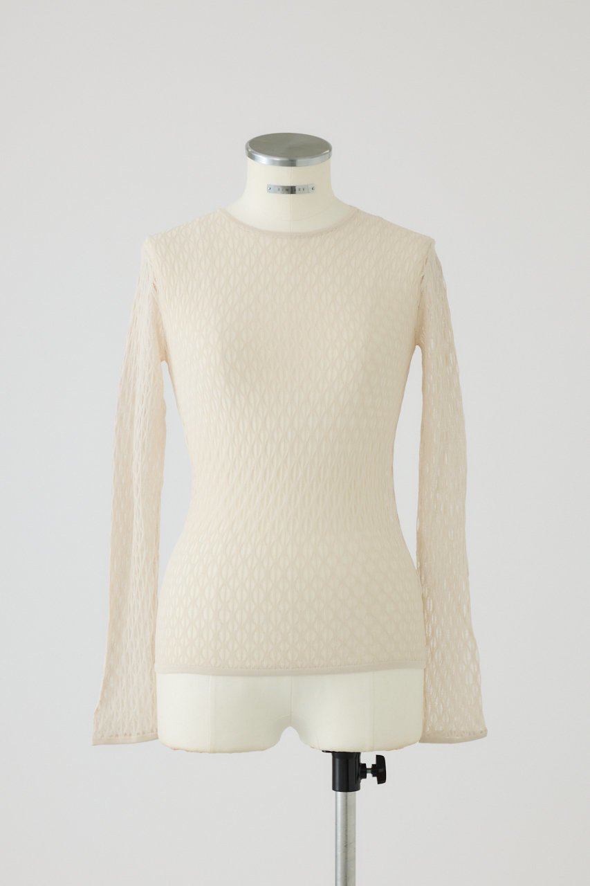 【リムアーク/RIM.ARK】のLace knitting tops/トップス インテリア・キッズ・メンズ・レディースファッション・服の通販 founy(ファニー) 　ファッション　Fashion　レディースファッション　Ladies' Fashion Online　トップス・カットソー　Tops/Tshirt　ニット　Knit Tops　プルオーバー　Pullover　2025年　2025　2025-2026秋冬・A/W　Aw/Autumn/Winter/Fw/Fall/2025-2026　レース　Race　エレガント 上品　Elegant　A/W・秋冬　Aw・Autumn/Winter・Fw・Fall-Winter　アイボリー|ID: prp329100004583556 ipo3291000000032486433