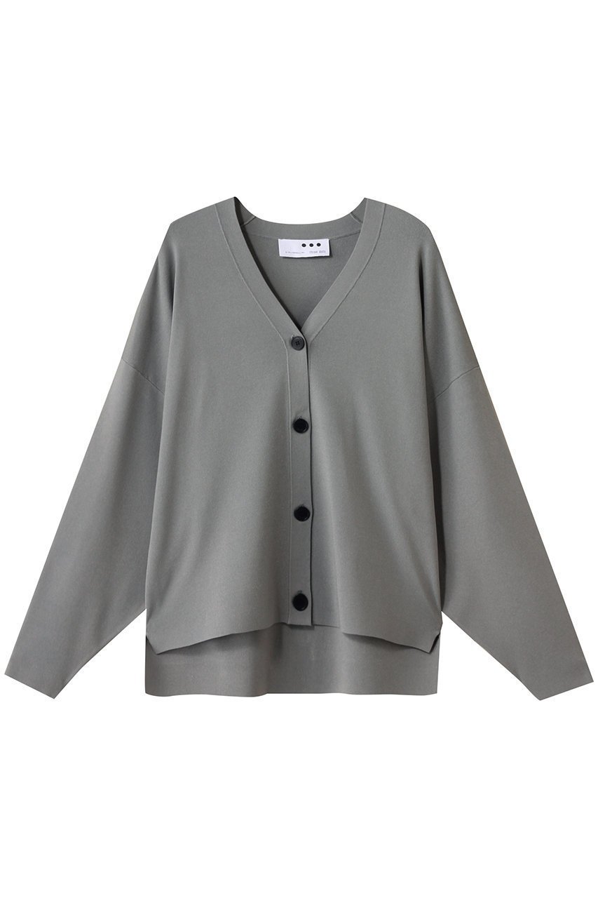 【スリー ドッツ/three dots】のスリークセーター ボタンカーディガン インテリア・キッズ・メンズ・レディースファッション・服の通販 founy(ファニー) 　ファッション　Fashion　レディースファッション　Fashion for Women　トップス・カットソー　Cut & Sew Tops　ニット　Knit Tops & Sweaters　カーディガン・羽織り　Layered Style Cardigans　とろみ　Fluid, Flowy Fabric　カーディガン　Cardigan, Knitwear　シンプル　Simple, Minimal　グレー|ID: prp329100004583564 ipo3291000000033429084