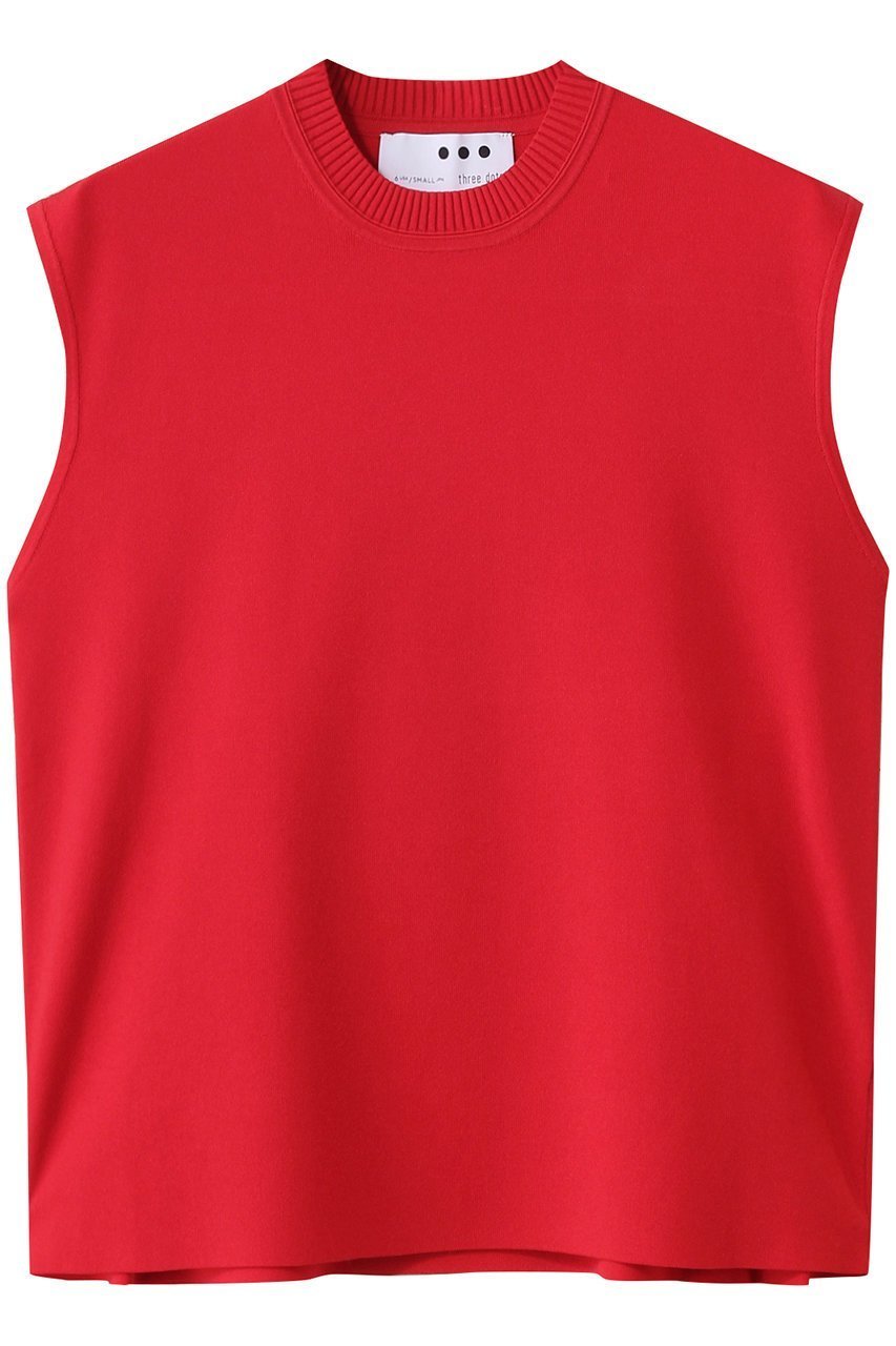 【スリー ドッツ/three dots】のスリーク スリーブレストップス インテリア・キッズ・メンズ・レディースファッション・服の通販 founy(ファニー) 　ファッション　Fashion　レディースファッション　Fashion for Women　トップス・カットソー　Cut & Sew Tops　キャミソール&ノースリーブ　Camisoles & Sleeveless Tops　シャツ・ブラウス・オフィスカジュアル　Elegant Blouses & Button-Ups　ロングTシャツ・Tシャツ　Longline T-Shirts & Tees　カットソー・ベーシックTシャツ　Cut-and-Sewn Tops / Stretch Tees & Basics　スカート　Skirts　キャミソール　Camisole, Spaghetti Strap Top　シンプル　Simple, Minimal　スリーブ　Sleeve, Long Sleeve / Short Sleeve　タンク　Tank Top, Sleeveless Top　レッド|ID: prp329100004583565 ipo3291000000033429099