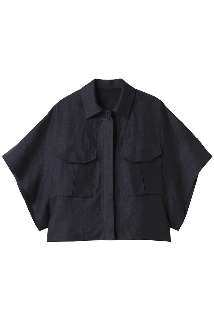 【ハウス オブ ロータス/HOUSE OF LOTUS】のカールマイヤーショートブルゾン インテリア・キッズ・メンズ・レディースファッション・服の通販 founy(ファニー) 　ファッション　Fashion　レディースファッション　Fashion for Women　アウター　Coat / Outerwear Collection　レディースジャケット・軽アウター　Jackets　ブルゾンジャケット・スポーティアウター　Blouson Jackets　ショート　Short, Short Length　ジャケット　Jacket, Outerwear　ドレス　Dress, One-Piece　ドローコード　Drawcord, Drawstring Cord　バランス　Balance, Style Balance　フォルム　Silhouette, Form　ブルゾン　Blouson, Bomber Jacket　ミリタリー　Military, Army Style　リネン　Linen, Linen Fabric　夏　Summer　ネイビー|ID: prp329100004584379 ipo3291000000034952561