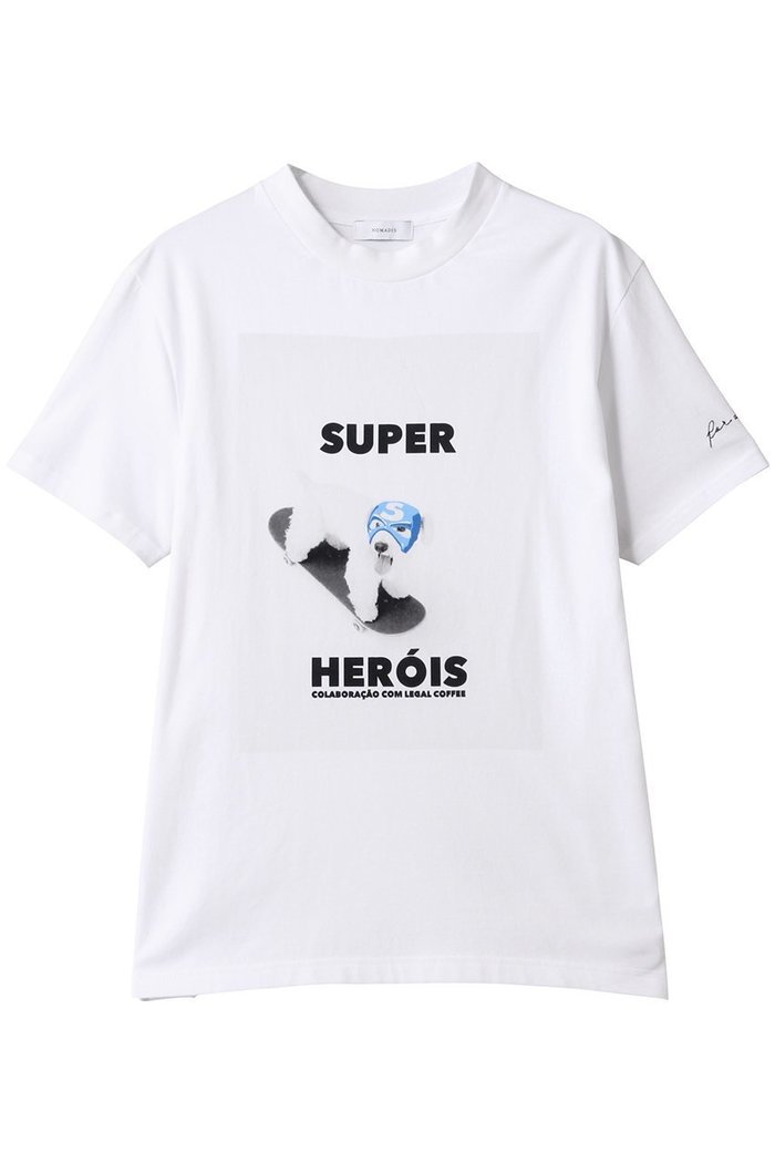 【プルミエ アロンディスモン/1er Arrondissement】のNOMADIS Tシャツ インテリア・キッズ・メンズ・レディースファッション・服の通販 founy(ファニー) https://founy.com/ ファッション Fashion レディースファッション Fashion for Women トップス・カットソー Cut & Sew Tops シャツ・ブラウス・オフィスカジュアル Elegant Blouses & Button-Ups ロングTシャツ・Tシャツ Longline T-Shirts & Tees カットソー・ベーシックTシャツ Cut-and-Sewn Tops / Stretch Tees & Basics ショート Short, Short Length スリーブ Sleeve, Long Sleeve / Short Sleeve デニム Denim, Jeans Material バランス Balance, Style Balance フェミニン Feminine, Girly プリント Print, Printed Pattern ボトム Bottoms, Lower Wear |ID: prp329100004584380 ipo3291000000035401349