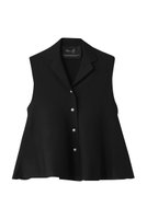 【ルームエイト/Room no.8】の【Room no.8 BLACK】ミラノリブ パールボダンジレ 人気、トレンドファッション・服の通販 founy(ファニー) ファッション Fashion レディースファッション WOMEN アウター Coat Outerwear ジャケット Jackets ジャケット Jacket センター Center パール Pearl フェミニン Feminine フォルム Form ベスト Vest ペプラム Peplum マニッシュ Mannish ミラノリブ Milan Ribs NEW・新作・新着・新入荷 New Arrivals |ID:prp329100004584384