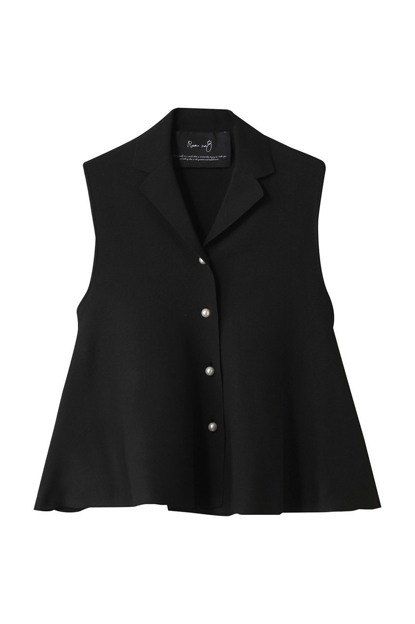 【ルームエイト/Room no.8】の【Room no.8 BLACK】ミラノリブ パールボダンジレ 人気、トレンドファッション・服の通販 founy(ファニー) 　ファッション　Fashion　レディースファッション　WOMEN　アウター　Coat Outerwear　ジャケット　Jackets　ジャケット　Jacket　センター　Center　パール　Pearl　フェミニン　Feminine　フォルム　Form　ベスト　Vest　ペプラム　Peplum　マニッシュ　Mannish　ミラノリブ　Milan Ribs　NEW・新作・新着・新入荷　New Arrivals　 other-1|ID: prp329100004584384 ipo3291000000032499351