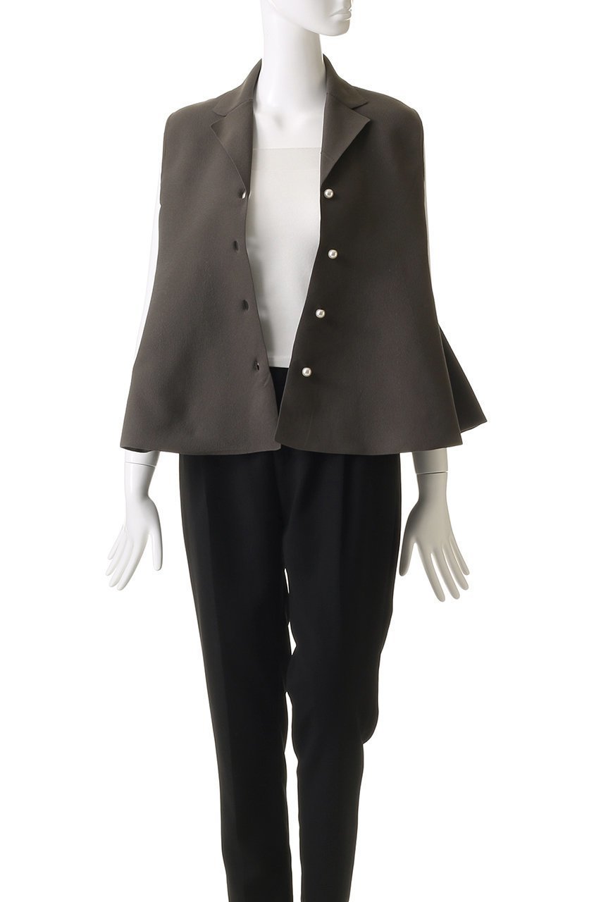 【ルームエイト/Room no.8】の【Room no.8 BLACK】ミラノリブ パールボダンジレ 人気、トレンドファッション・服の通販 founy(ファニー) 　ファッション　Fashion　レディースファッション　WOMEN　アウター　Coat Outerwear　ジャケット　Jackets　ジャケット　Jacket　センター　Center　パール　Pearl　フェミニン　Feminine　フォルム　Form　ベスト　Vest　ペプラム　Peplum　マニッシュ　Mannish　ミラノリブ　Milan Ribs　NEW・新作・新着・新入荷　New Arrivals　other-7|ID: prp329100004584384 ipo3291000000032499359