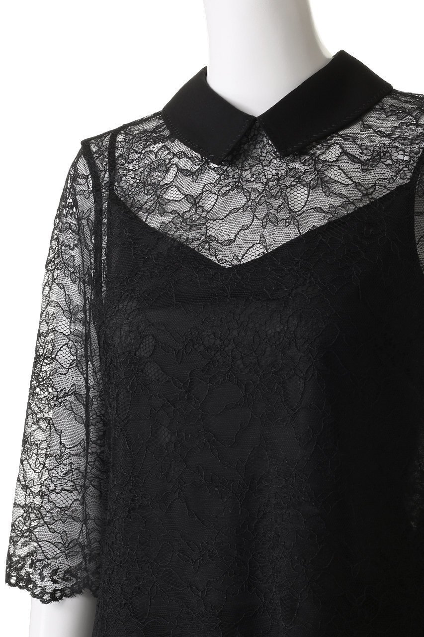 【ルームエイト/Room no.8】の【Room no.8 BLACK】ラッセルレース Wカラートップス 人気、トレンドファッション・服の通販 founy(ファニー) 　ファッション　Fashion　レディースファッション　WOMEN　トップス・カットソー　Tops/Tshirt　シャツ/ブラウス　Shirts/Blouses　おすすめ　Recommend　インナー　Inner　キャミソール　Camisole　ショート　Short　スリーブ　Sleeve　デニム　Denim　フェミニン　Feminine　フレア　Flare　ラッセル　Russell　レース　Race　ロング　Long　NEW・新作・新着・新入荷　New Arrivals　other-5|ID: prp329100004584385 ipo3291000000032499366