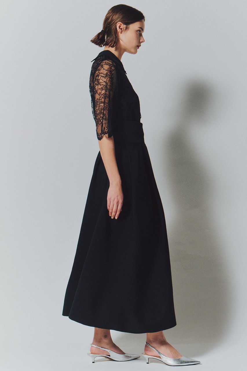 【ルームエイト/Room no.8】の【Room no.8 BLACK】ラッセルレース Wカラートップス 人気、トレンドファッション・服の通販 founy(ファニー) 　ファッション　Fashion　レディースファッション　Fashion for Women　トップス・カットソー　Cut & Sew Tops　シャツ・ブラウス・オフィスカジュアル　Elegant Blouses & Button-Ups　おすすめ　Recommended / Our Picks　インナー　Innerwear　キャミソール　Camisole, Spaghetti Strap Top　ショート　Short, Short Length　スリーブ　Sleeve, Long Sleeve / Short Sleeve　デニム　Denim, Jeans Material　フェミニン　Feminine, Girly　フレア　Flare, Flared　ラッセル　Raschel, Raschel Lace　レース　Lace, Lace Fabric　ロング　Long, Long-Length　other-8|ID: prp329100004584385 ipo3291000000035341368