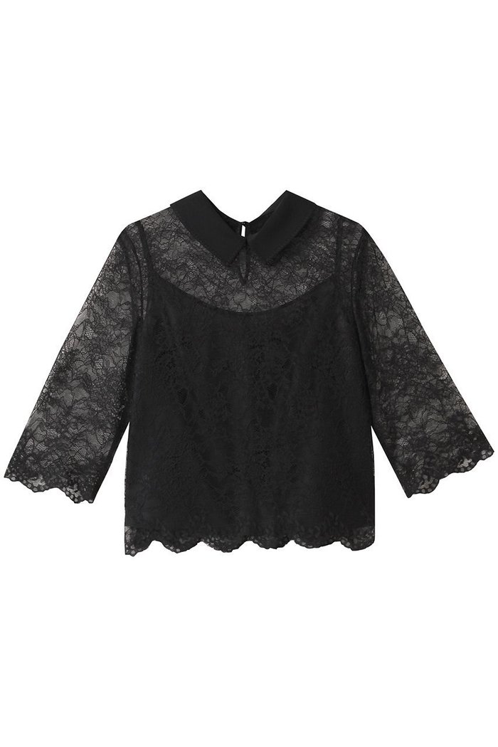 【ルームエイト/Room no.8】の【Room no.8 BLACK】ラッセルレース Wカラートップス インテリア・キッズ・メンズ・レディースファッション・服の通販 founy(ファニー) https://founy.com/ ファッション Fashion レディースファッション Fashion for Women トップス・カットソー Cut & Sew Tops シャツ・ブラウス・オフィスカジュアル Elegant Blouses & Button-Ups おすすめ Recommended / Our Picks インナー Innerwear キャミソール Camisole, Spaghetti Strap Top ショート Short, Short Length スリーブ Sleeve, Long Sleeve / Short Sleeve デニム Denim, Jeans Material フェミニン Feminine, Girly フレア Flare, Flared ラッセル Raschel, Raschel Lace レース Lace, Lace Fabric ロング Long, Long-Length |ID: prp329100004584385 ipo3291000000035931205