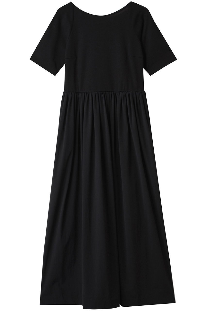 【ルームエイト/Room no.8】の【Room no.8 BLACK】ジャージコンビギャザードレス 人気、トレンドファッション・服の通販 founy(ファニー) 　ファッション　Fashion　レディースファッション　WOMEN　ワンピース　Dress　ドレス　Party Dresses　チュニック　Tunic　スニーカー　Sneakers　チュニック　Tunic　ドレス　Dress　フィット　Fit　フレア　Flare　ロング　Long　エレガント 上品　Elegant　夏　Summer　NEW・新作・新着・新入荷　New Arrivals　 other-1|ID: prp329100004584386 ipo3291000000032499370