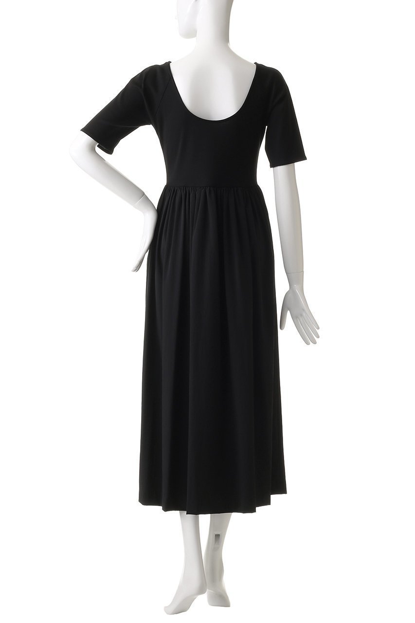 【ルームエイト/Room no.8】の【Room no.8 BLACK】ジャージコンビギャザードレス 人気、トレンドファッション・服の通販 founy(ファニー) 　ファッション　Fashion　レディースファッション　WOMEN　ワンピース　Dress　ドレス　Party Dresses　チュニック　Tunic　スニーカー　Sneakers　チュニック　Tunic　ドレス　Dress　フィット　Fit　フレア　Flare　ロング　Long　エレガント 上品　Elegant　夏　Summer　NEW・新作・新着・新入荷　New Arrivals　other-4|ID: prp329100004584386 ipo3291000000032499374