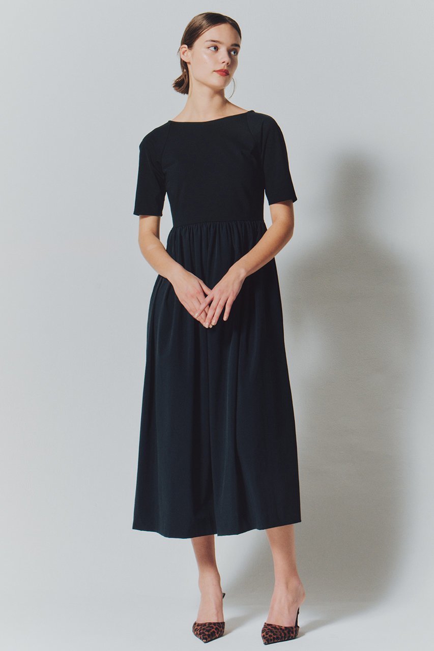 【ルームエイト/Room no.8】の【Room no.8 BLACK】ジャージコンビギャザードレス 人気、トレンドファッション・服の通販 founy(ファニー) ファッション Fashion レディースファッション Fashion for Women ワンピース Dresses フォーマル・パーティードレス・結婚式用ドレス Elegant & Casual Dresses チュニック Tunic Tops & Dresses スニーカー Sneakers, Trainers チュニック Tunic, Long Top ドレス Dress, One-Piece フィット Fit, Slim Fit フレア Flare, Flared ロング Long, Long-Length エレガント 上品 Elegant 夏 Summer other-6|ID: prp329100004584386 ipo3291000000035401374